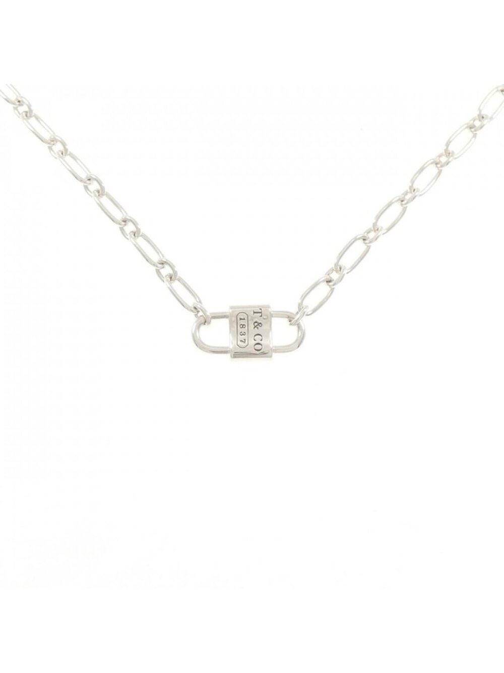 Tiffany & Co 1837 Small Double Lock Necklace